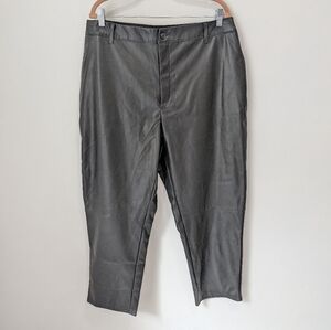 Nili Lotan High Rise Faux Leather Black Pants Size 16W/18W